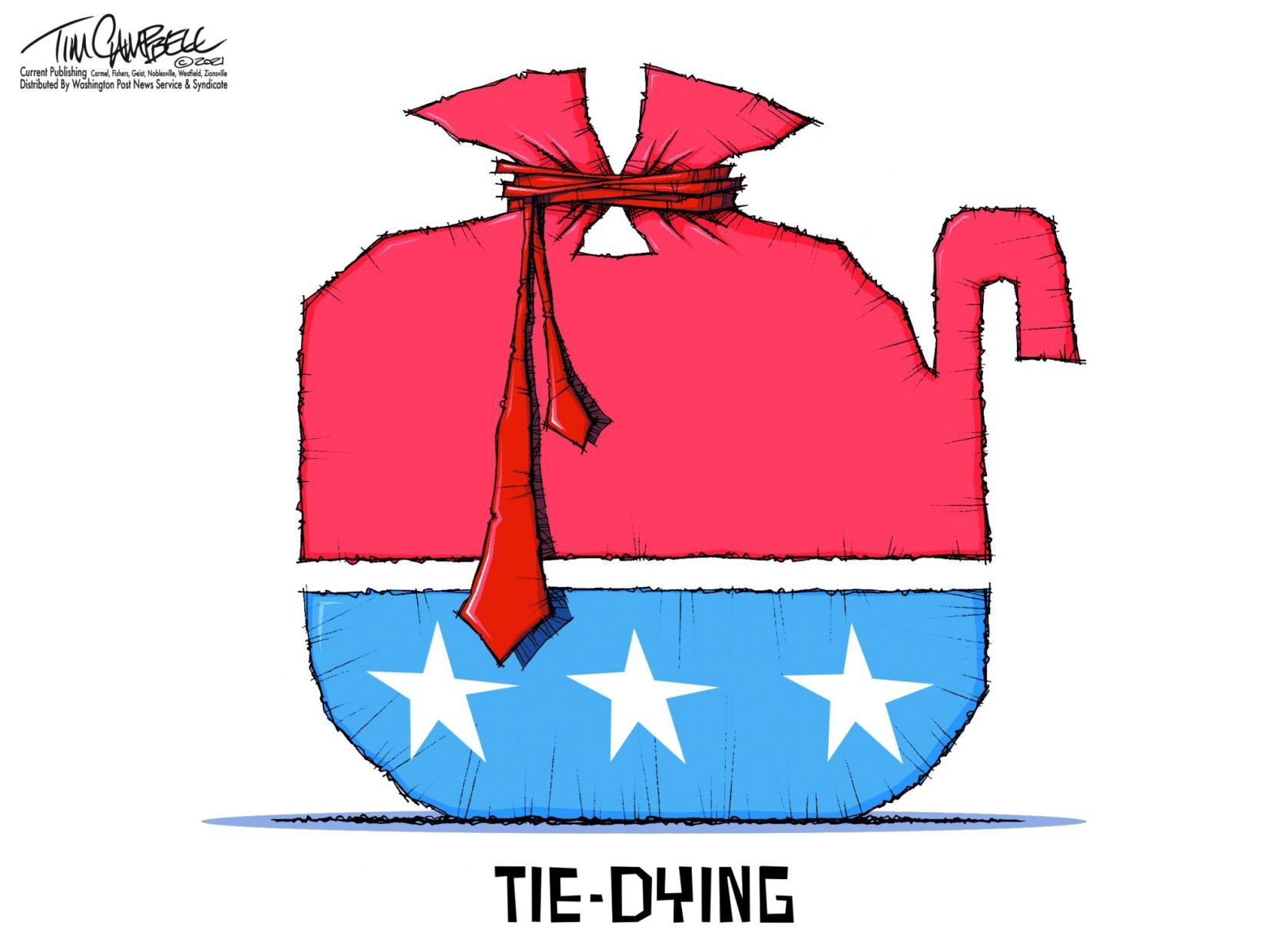 Tim Campbell cartoon